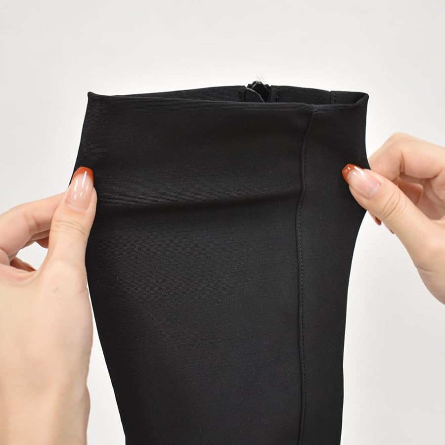 完売　銀座ワシントン 厚底 ストレッチ ブーツ　軽量　カマボコソール　黒　ロング 楽天市場】☆9/1は自店P×5倍☆ ブーツ ウェッジ 厚底